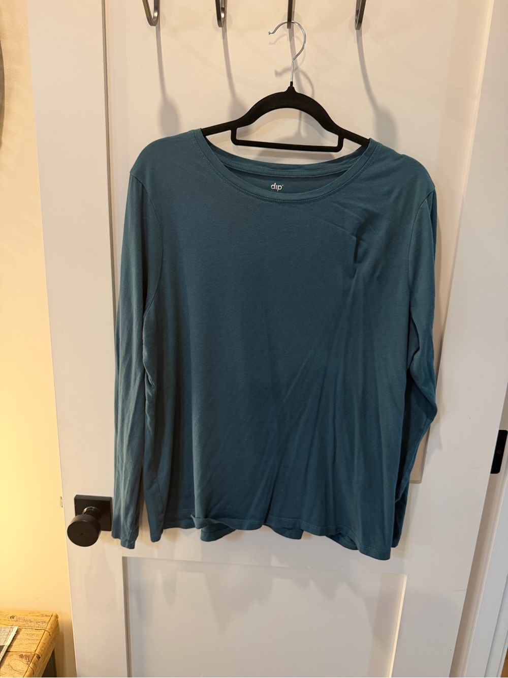 dip Teal Green Long-Sleeve Crewneck Top